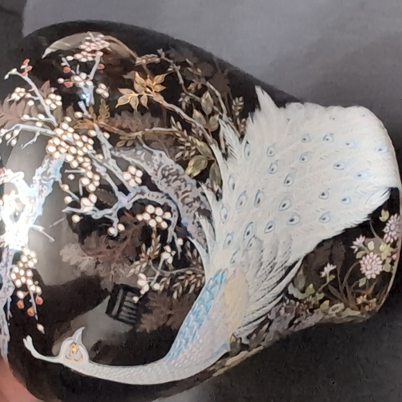 Vintage Shibata Japan Mini Black Lidded Ginger Jar. - Picture 4 of 11